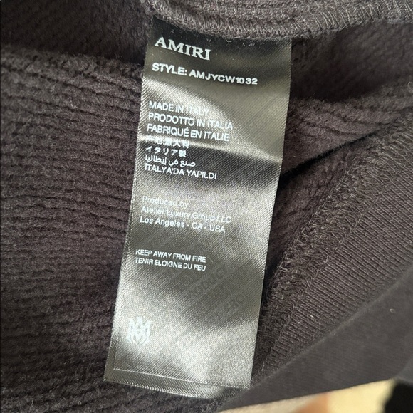 AMIRI Black Sweatshirt with Tropical Graphic - Picture 7 of 10